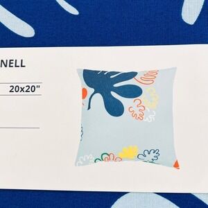 IKEA KRYPKORNELL Cushion cover, leaf pattern/multicolor, light 20" x 20"